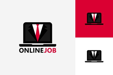Online Job Logo Template Design Vector, Emblem, Design Concept, Creative Symbol, Iconのイラスト素材