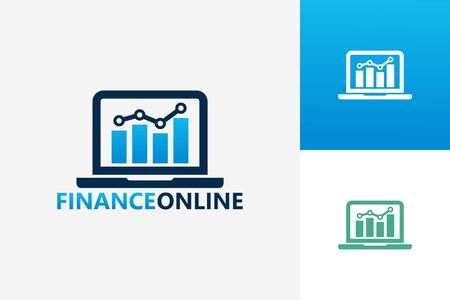 Finance Online Logo Template Design Vector, Emblem, Design Concept, Creative Symbol, Iconのイラスト素材