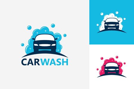 Car Wash Logo Template Design Vector, Emblem, Design Concept, Creative Symbol, Iconのイラスト素材
