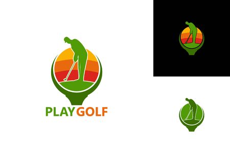 Play Golf Logo Template Design Vector, Emblem, Design Concept, Creative Symbol, Iconのイラスト素材