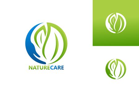 Nature Care Logo Template Design Vector, Emblem, Design Concept, Creative Symbol, Iconのイラスト素材