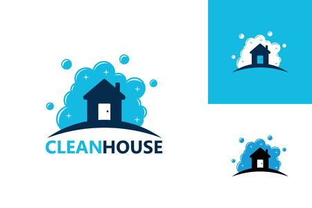 Clean House Logo Template Design Vector, Emblem, Design Concept, Creative Symbol, Iconのイラスト素材