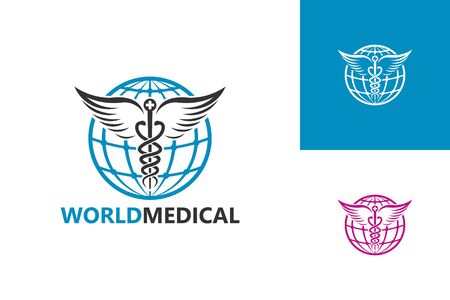 World Medical Logo Template Design Vector, Emblem, Design Concept, Creative Symbol, Iconのイラスト素材