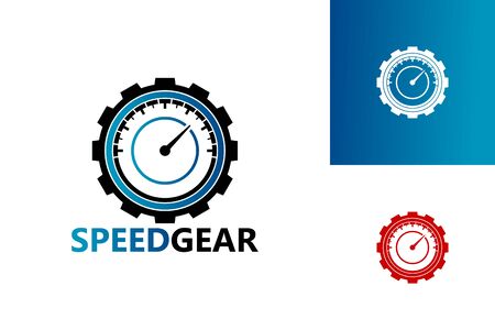Speedometer Gear Logo Template Design Vector, Emblem, Design Concept, Creative Symbol, Iconのイラスト素材