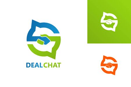 Deal Chat Template Design Vector, Emblem, Design Concept, Creative Symbol, Iconのイラスト素材