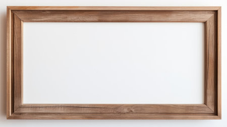 Mockup of a thin light colored wood portrait frame, AI generated Imageの素材