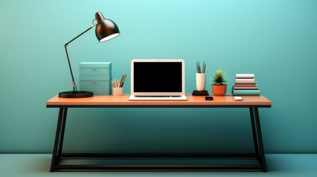 Desk mock up, AI generated Imageの素材