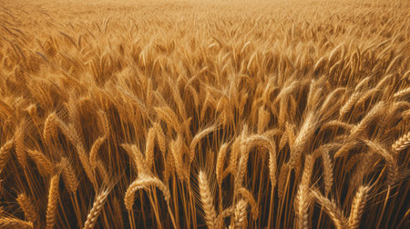 Field of golden wheat, AI generated Imageの素材