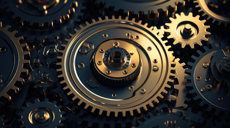 Gear machine technology, AI generated Imageの素材