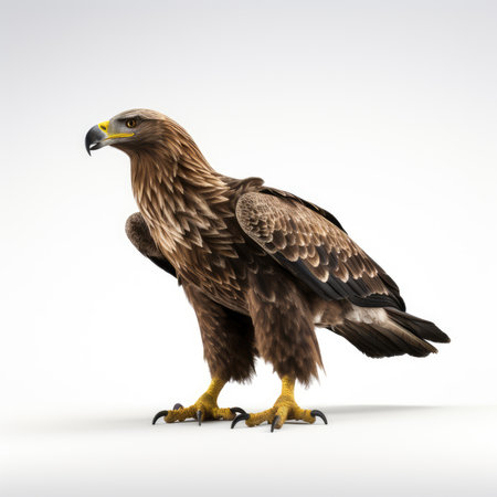 Eagle in white background, AI generated Imageの素材