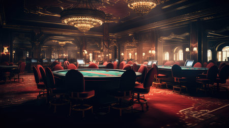 Casino room, AI generated Imageの素材