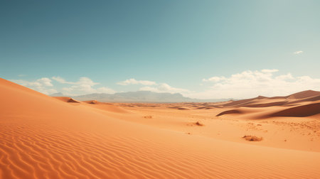 Desert and blue sky, AI generated Imageの素材