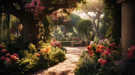 Garden, AI generated Imageの素材