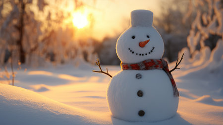 Snowman, AI generated Imageの素材
