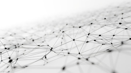 Plexus Mesh Abstract Technological Background, AI generated Imageの素材