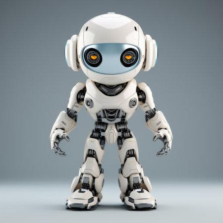 White robot, AI generated Imageの素材