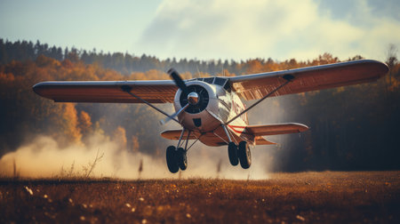 The plane takes off, AI generated Imageの素材