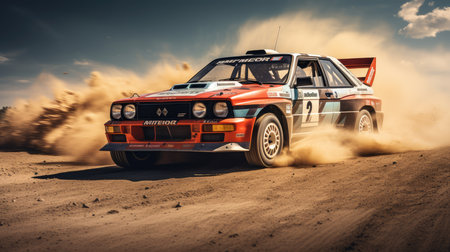 Rally car, AI generated Imageの素材