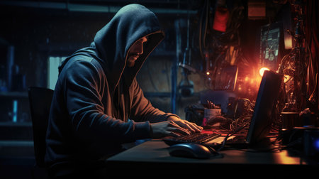 Hacker, AI generated Imageの素材