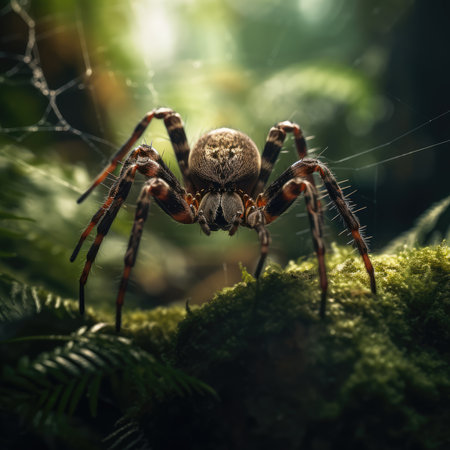 Spider in the web, AI generated Imageの素材