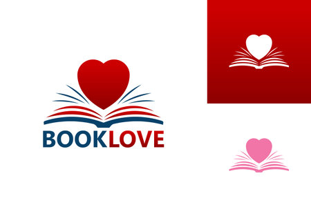 Book Love Logo Template Design Vector, Emblem, Design Concept, Creative Symbol, Iconのイラスト素材