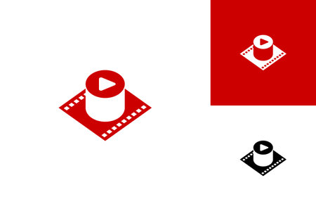Play Film Logo Template Design Vector, Emblem, Design Concept, Creative Symbol, Iconのイラスト素材