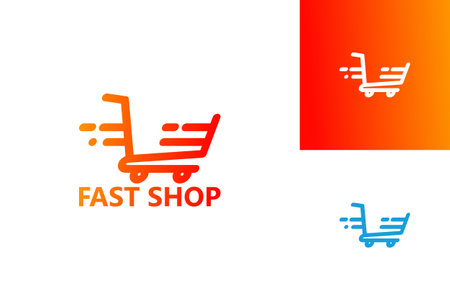 Fast Shop Logo Template Design Vector, Emblem, Design Concept, Creative Symbol, Iconのイラスト素材