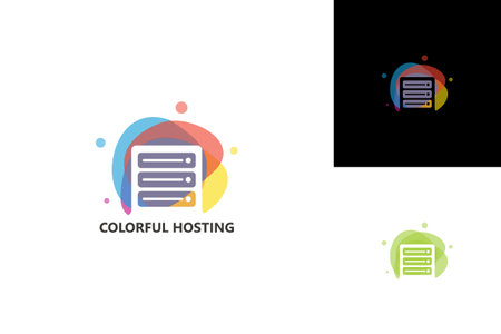Colorful Hosting Logo Template Design Vector, Emblem, Design Concept, Creative Symbol, Iconのイラスト素材