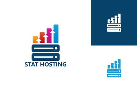 Statistic Hosting Logo Template Design Vector, Emblem, Design Concept, Creative Symbol, Iconのイラスト素材
