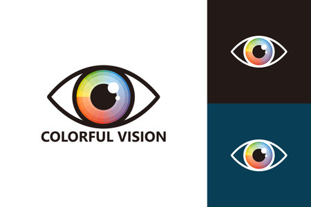 Colorful Vision Logo Template Design Vector, Emblem, Design Concept, Creative Symbol, Iconのイラスト素材