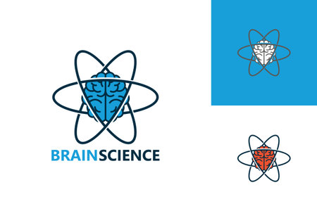 Brain Science Logo Template Design Vector, Emblem, Design Concept, Creative Symbol, Iconのイラスト素材