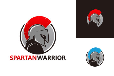 Spartan Warrior Logo Template Design Vector, Emblem, Design Concept, Creative Symbol, Iconのイラスト素材