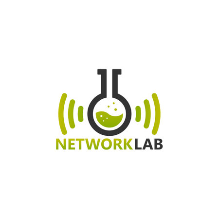 Internet Network Lab Logo Template Design Vector, Emblem, Design Concept, Creative Symbol, Iconのイラスト素材