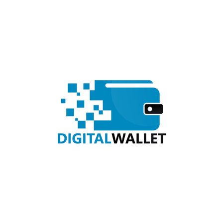 Digital Wallet Logo Template Design Vector, Emblem, Design Concept, Creative Symbol, Iconのイラスト素材