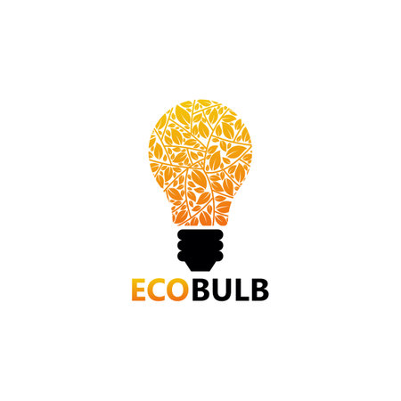 Eco Bulb Idea Logo Template Design Vector, Emblem, Design Concept, Creative Symbol, Iconのイラスト素材