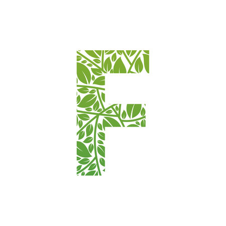 Letter F Plant Logo Template Design Vector, Emblem, Design Concept, Creative Symbol, Iconのイラスト素材
