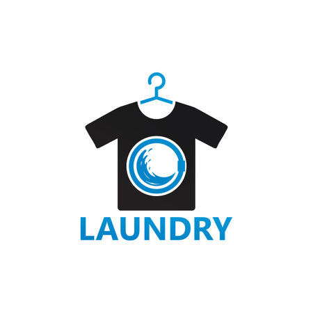 Washing Laundry Logo Template Design Vector, Emblem, Design Concept, Creative Symbol, Iconのイラスト素材