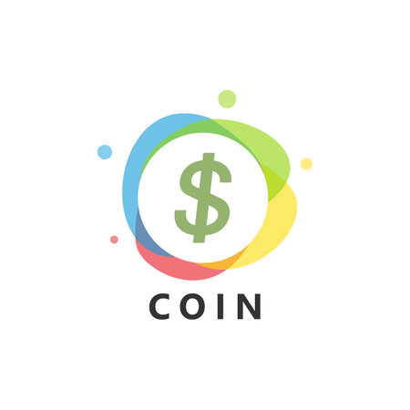 Coin Logo Template Design Vector, Emblem, Design Concept, Creative Symbol, Iconのイラスト素材
