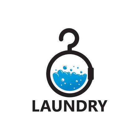 Washing Laundry Logo Template Design Vector, Emblem, Design Concept, Creative Symbol, Iconのイラスト素材