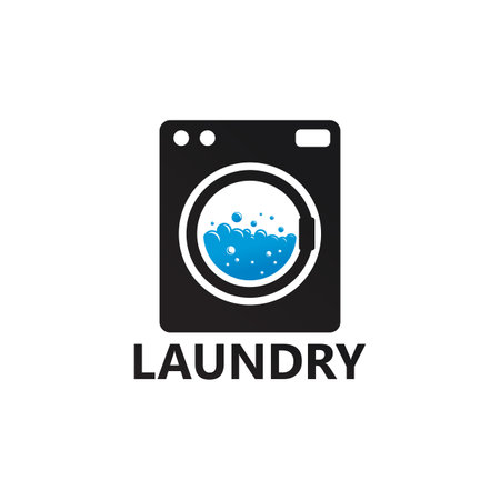 Washing Laundry Logo Template Design Vector, Emblem, Design Concept, Creative Symbol, Iconのイラスト素材