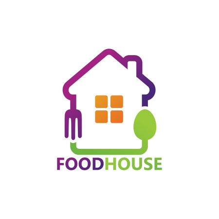 Food House Logo Template Design Vector, Emblem, Design Concept, Creative Symbol, Iconのイラスト素材