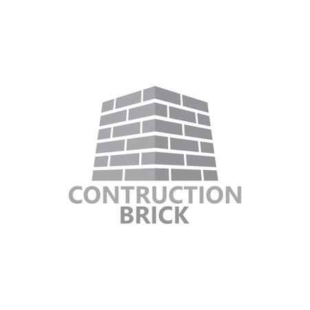 Construction Brick Logo Template Designのイラスト素材