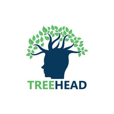 Tree Head Logo Template Designのイラスト素材