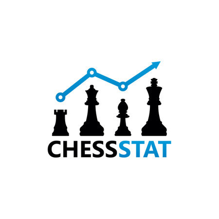 Chess Statistic Logo Template Design Vector, Emblem, Design Concept, Creative Symbol, Iconのイラスト素材