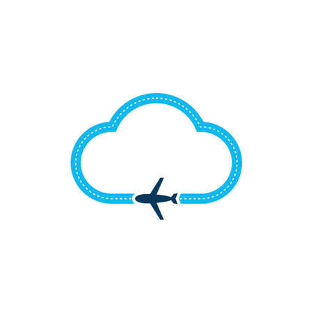 Cloud Travel Logo Template Designのイラスト素材