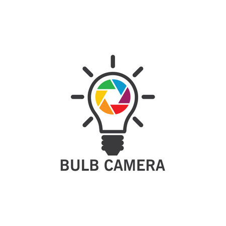 Bulb Camera Logo Template Designのイラスト素材