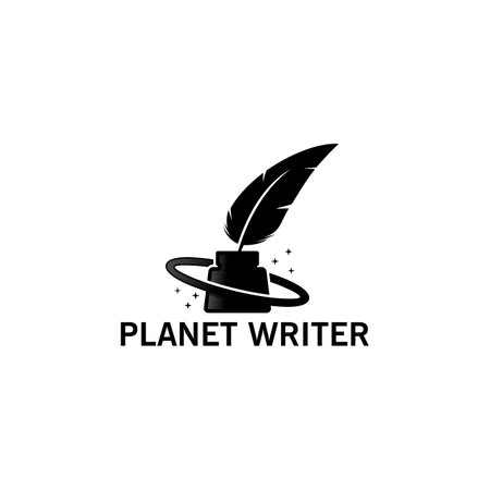 Planet Writer Logo Template Designのイラスト素材