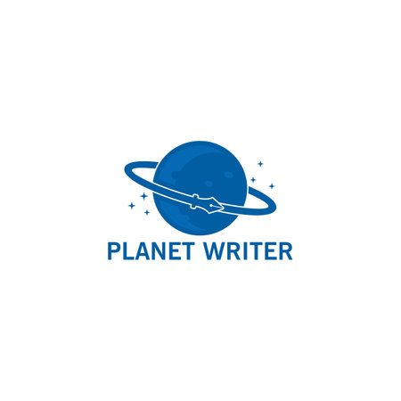 Planet Writer Logo Template Designのイラスト素材