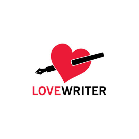 Love Writer Logo Template Designのイラスト素材