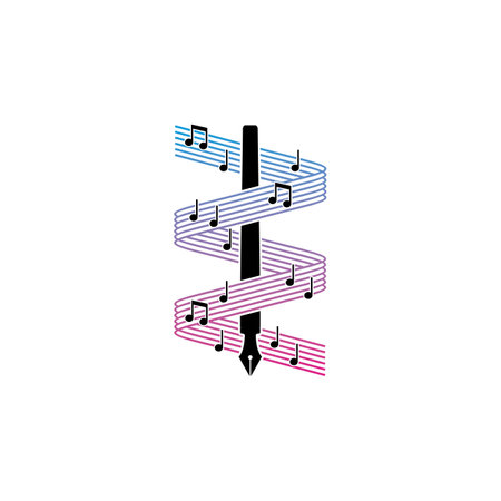 Music Writer Logo Template Designのイラスト素材